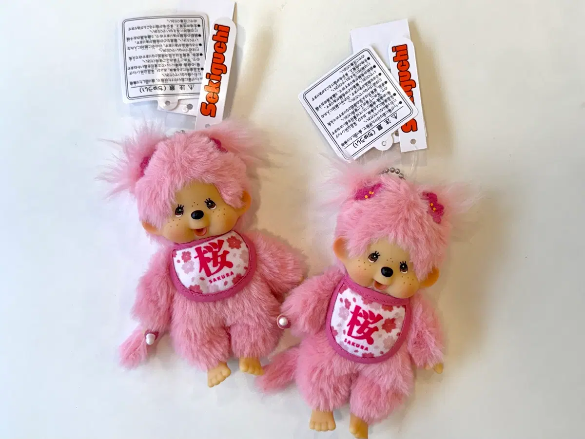 사쿠라 벚꽃 핑크 몬치치 인형 키링 (일본현지구입)