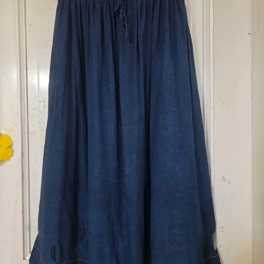 여름 초가을  고급스러운 디자인이쁜   마  린넨  밴딩  롱스커트  깨끗해요    77