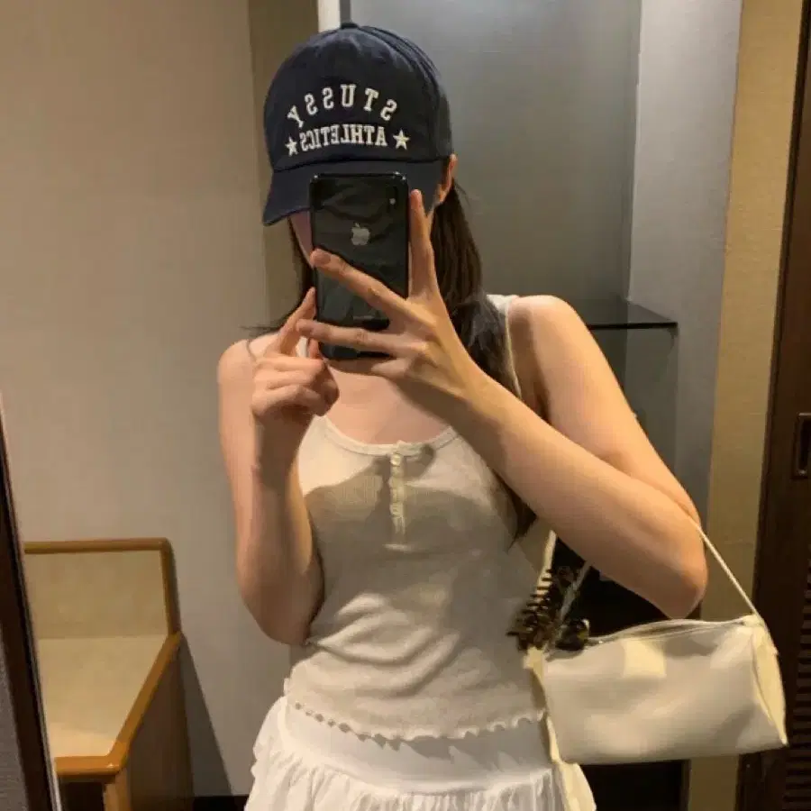 레이지샵 버튼 슬리브리스 오트밀