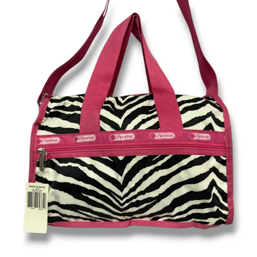 LESPORTSAC 레스포삭 지브라 패턴 핑크 토트백