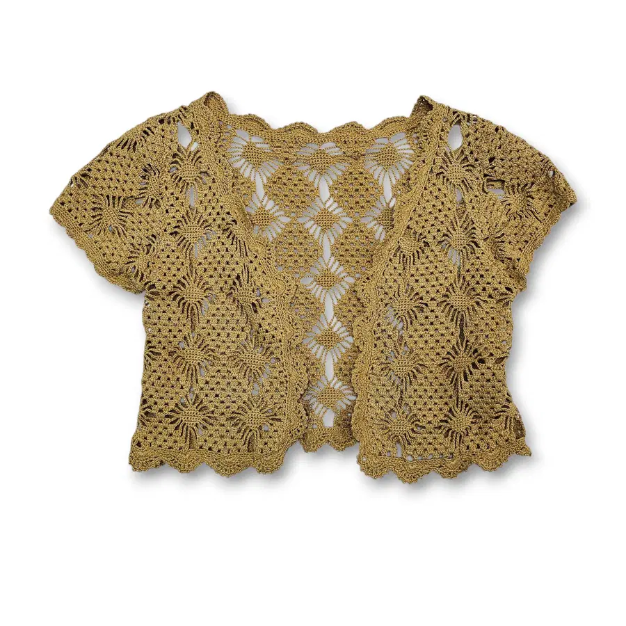 F CROCHET 크로셰 크롭 가디건