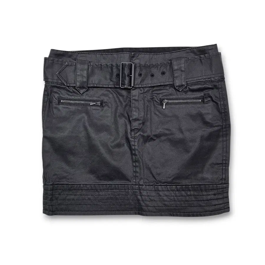 65 COATED CLOTH 유니클로 벨트 블랙 미니스커트