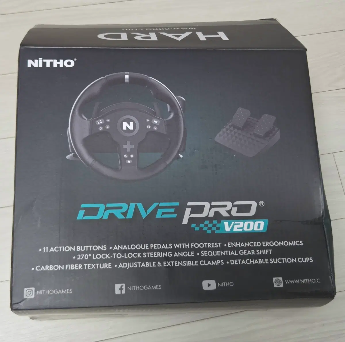 니토 드라이브 프로 V200 레이싱 휠