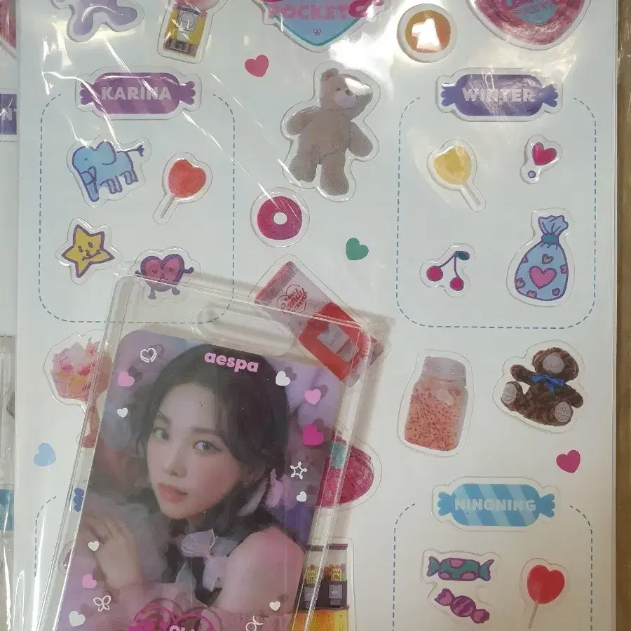 에스파 스티커 포카 세트 카리나