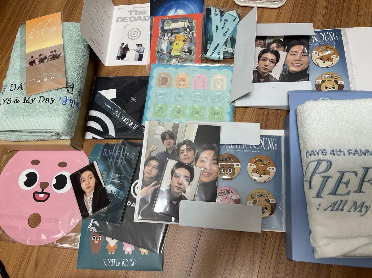 데이식스 입장키트 수건등 일괄판매