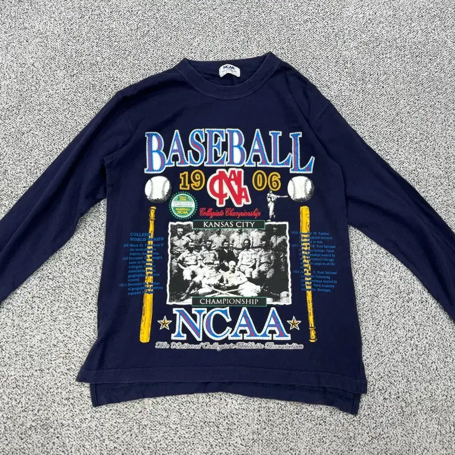 NCAA 베이스볼 프린팅 롱슬리브