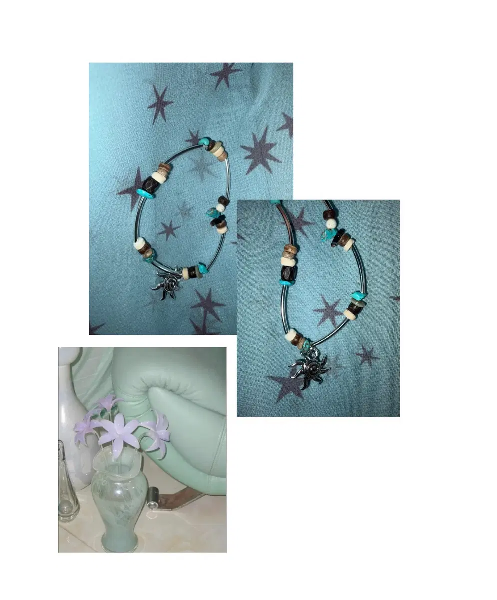 빈티지 비즈 태양 팔찌 / vintage sun bracelet