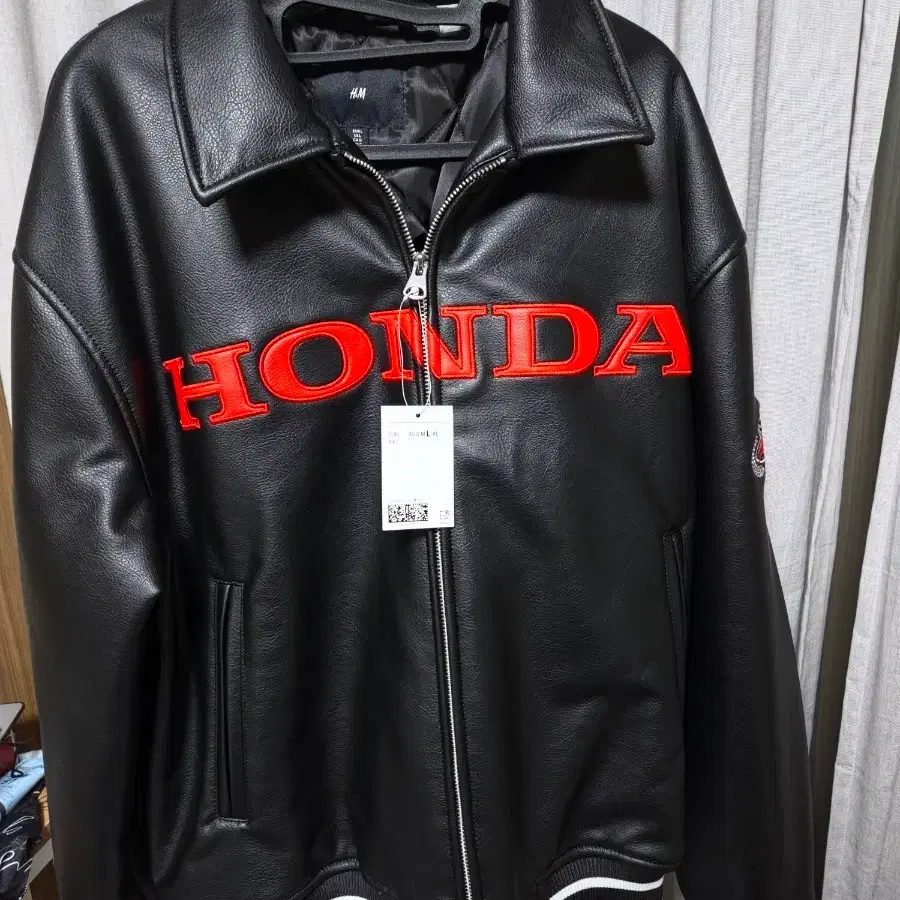 혼다 H&M 콜라보 레더 베이스볼 자켓 L