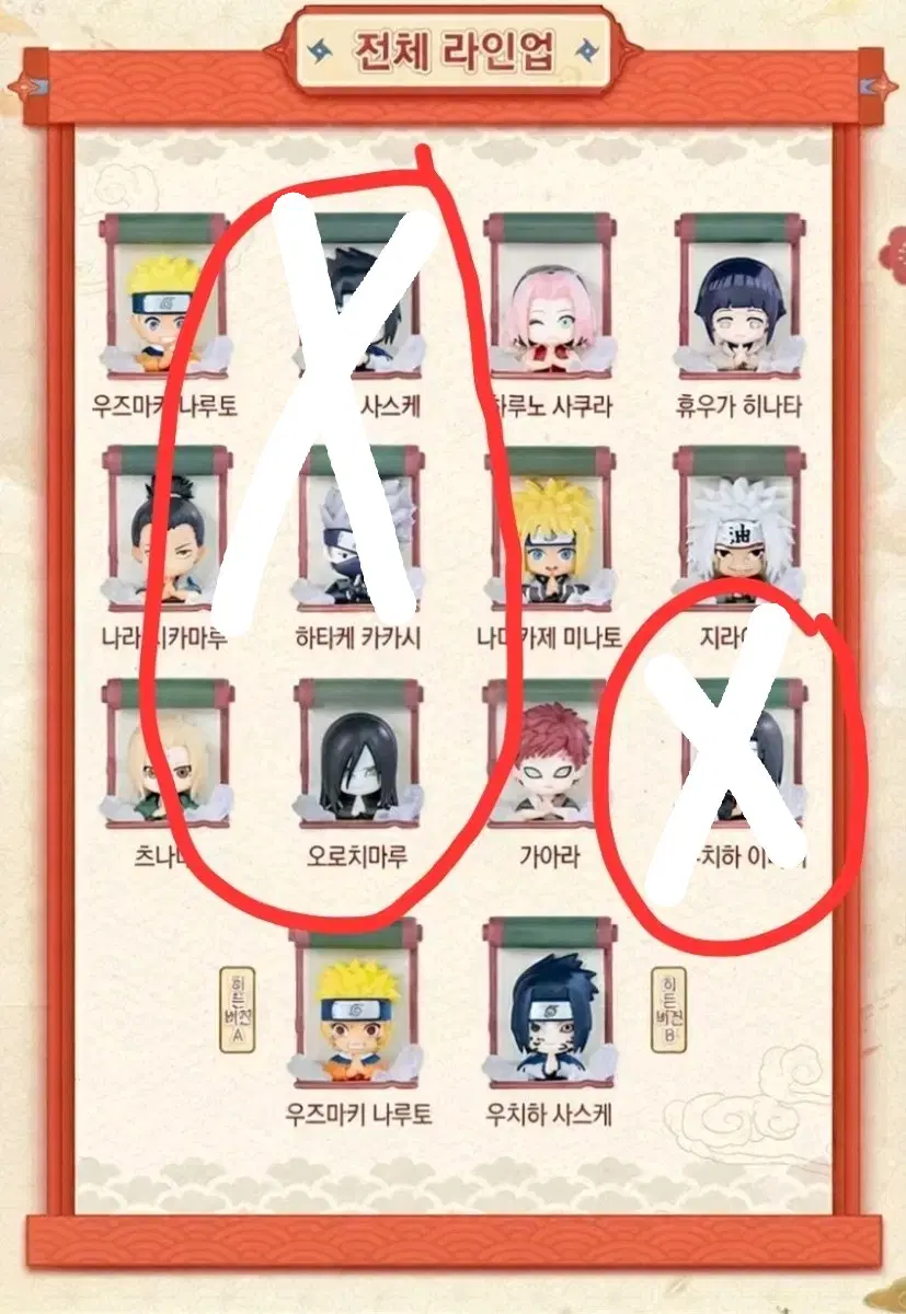 나루토 비전서 두루마기 피규어 마그넷(오로치마루)