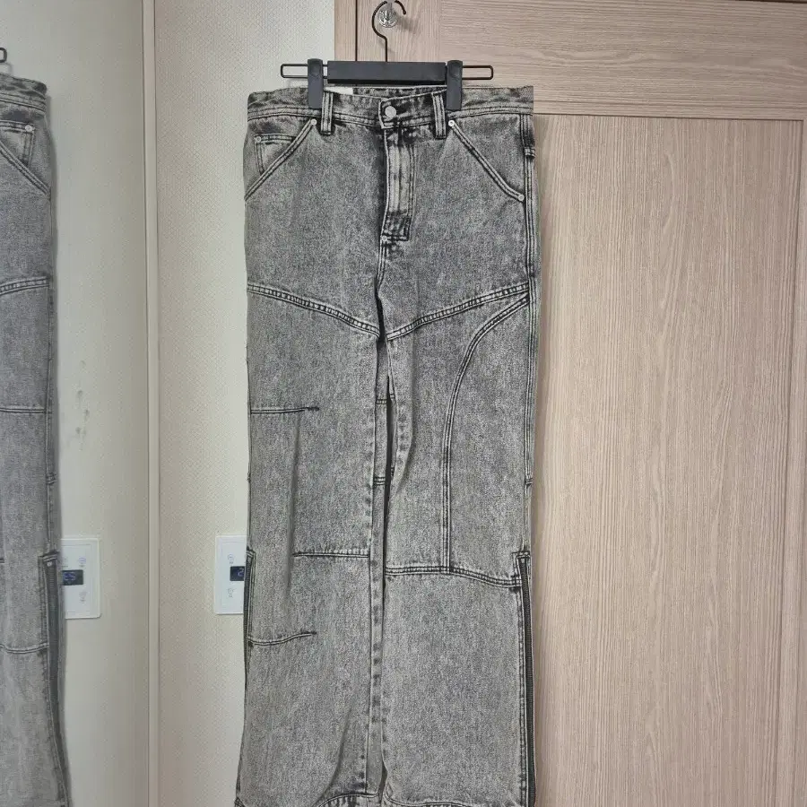 앤더슨벨 블리치 워시드 지퍼 진