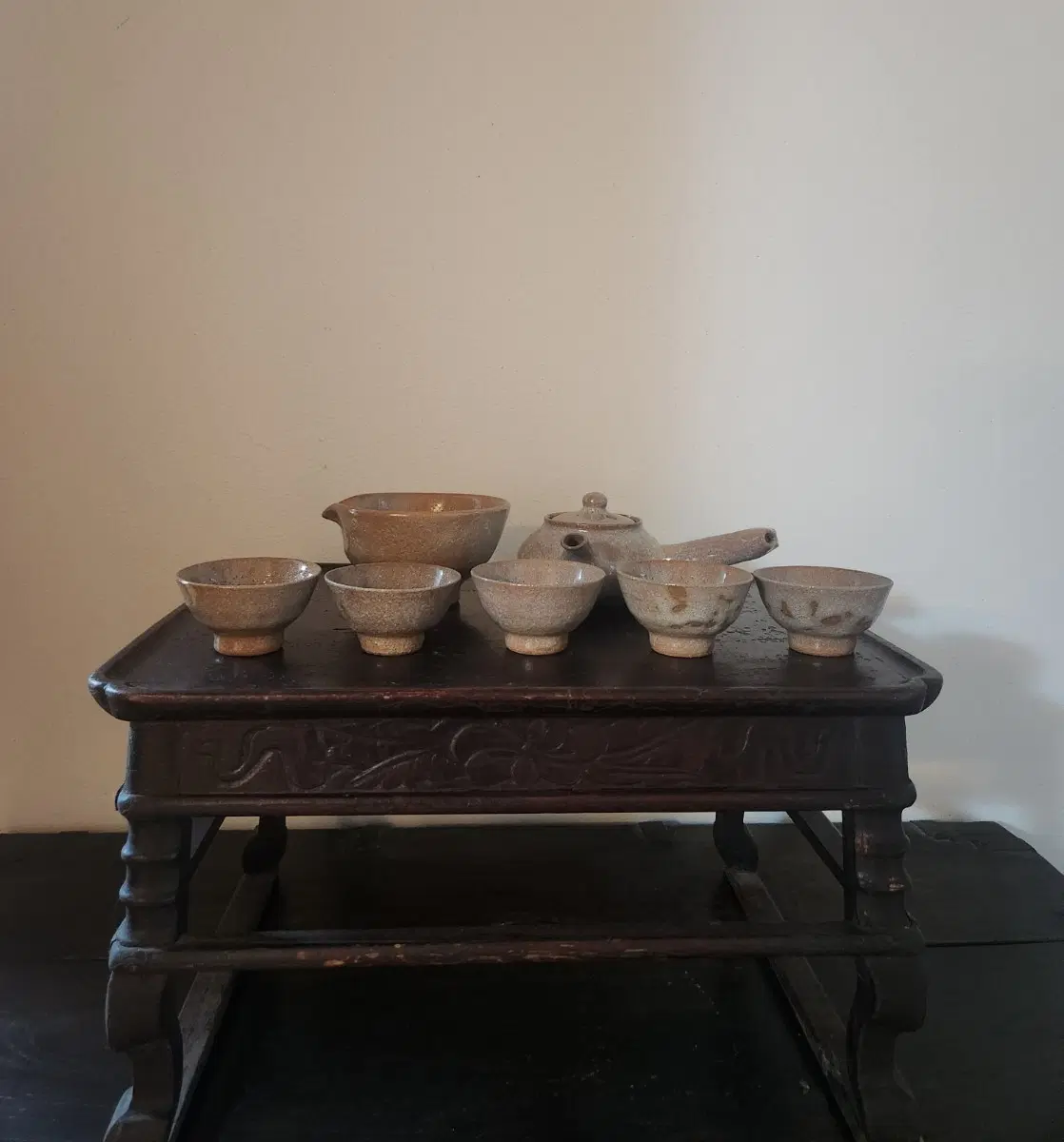 토곡 이경효 5인 분청다기 세트 (미사용 작품)
