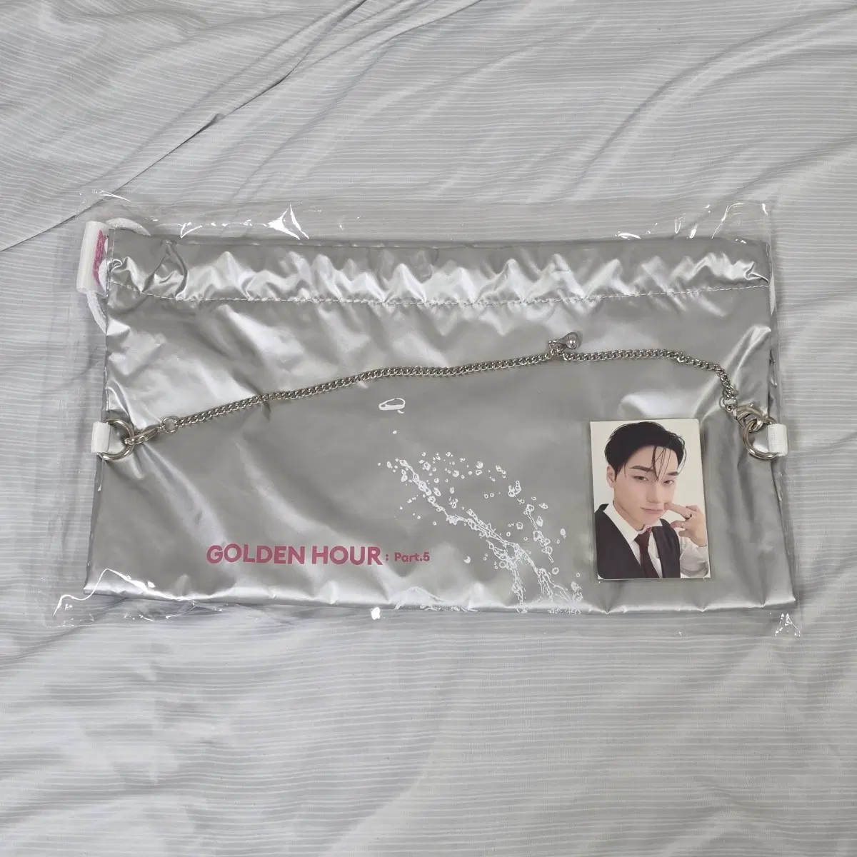 에이티즈 골든아워 팝업 스트링백 최산 포카 Ateez Golden Hour Part.5 Popup String Bag San poca
