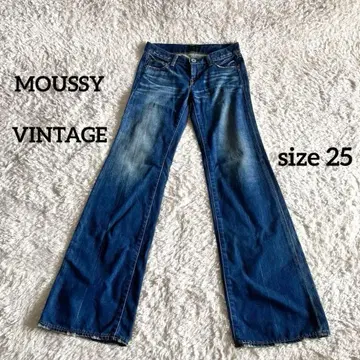 [빨간 귀] 레어 MOUSSY VINTAGE 플레어 데님 25 일본제 y2k
