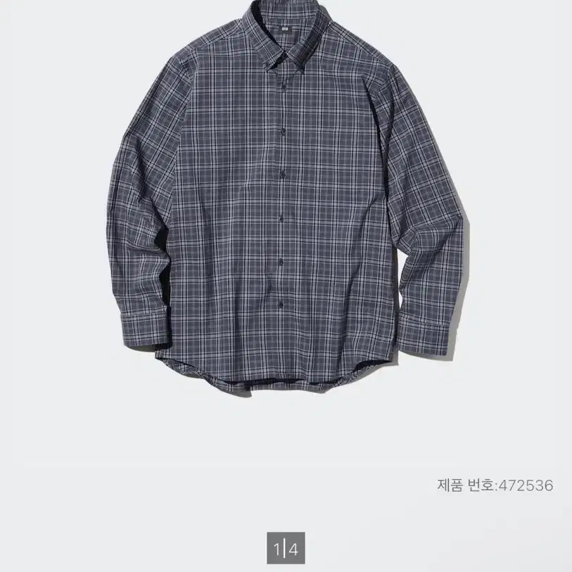 유니클로 브로드셔츠 체크G 사이즈 XL