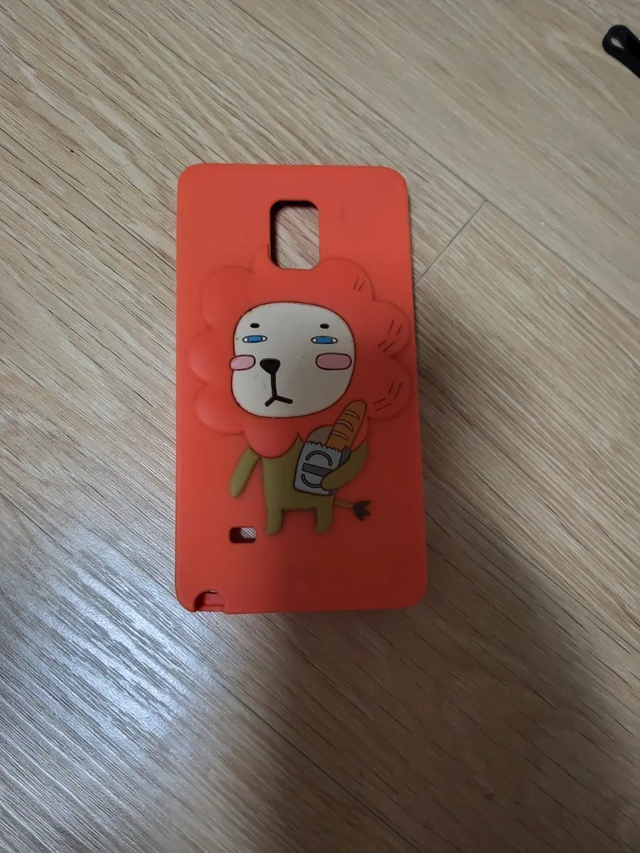 오렌지색 사자 캐릭터 핸드폰 케이스 노트4케이스 비누받침대