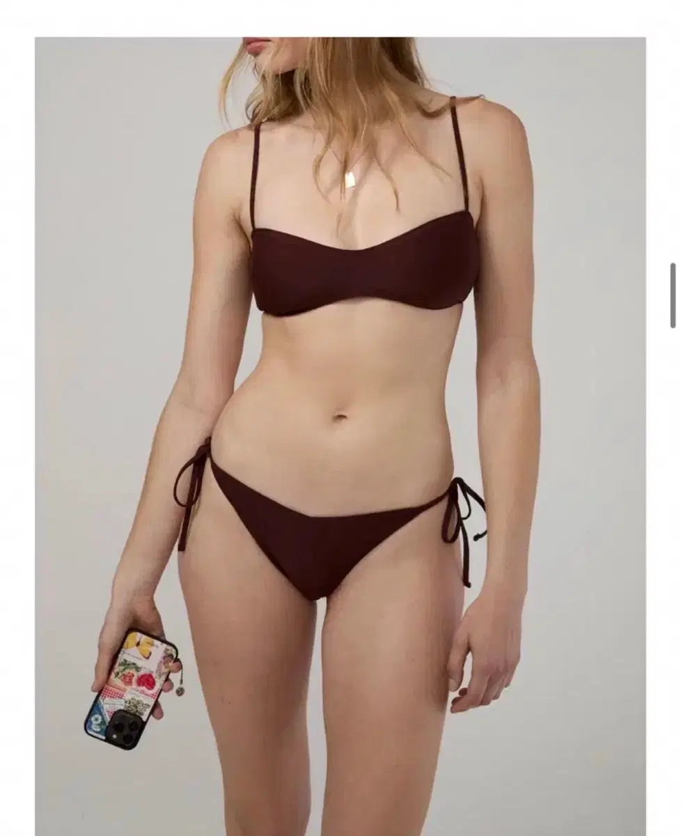 글로니 비키니FARFALLE BIKINI TOP (CHOCOLATE)