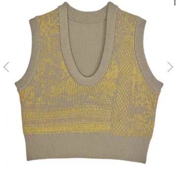 아메리빈티지 2WAY LACE PAINTING KNIT TOP