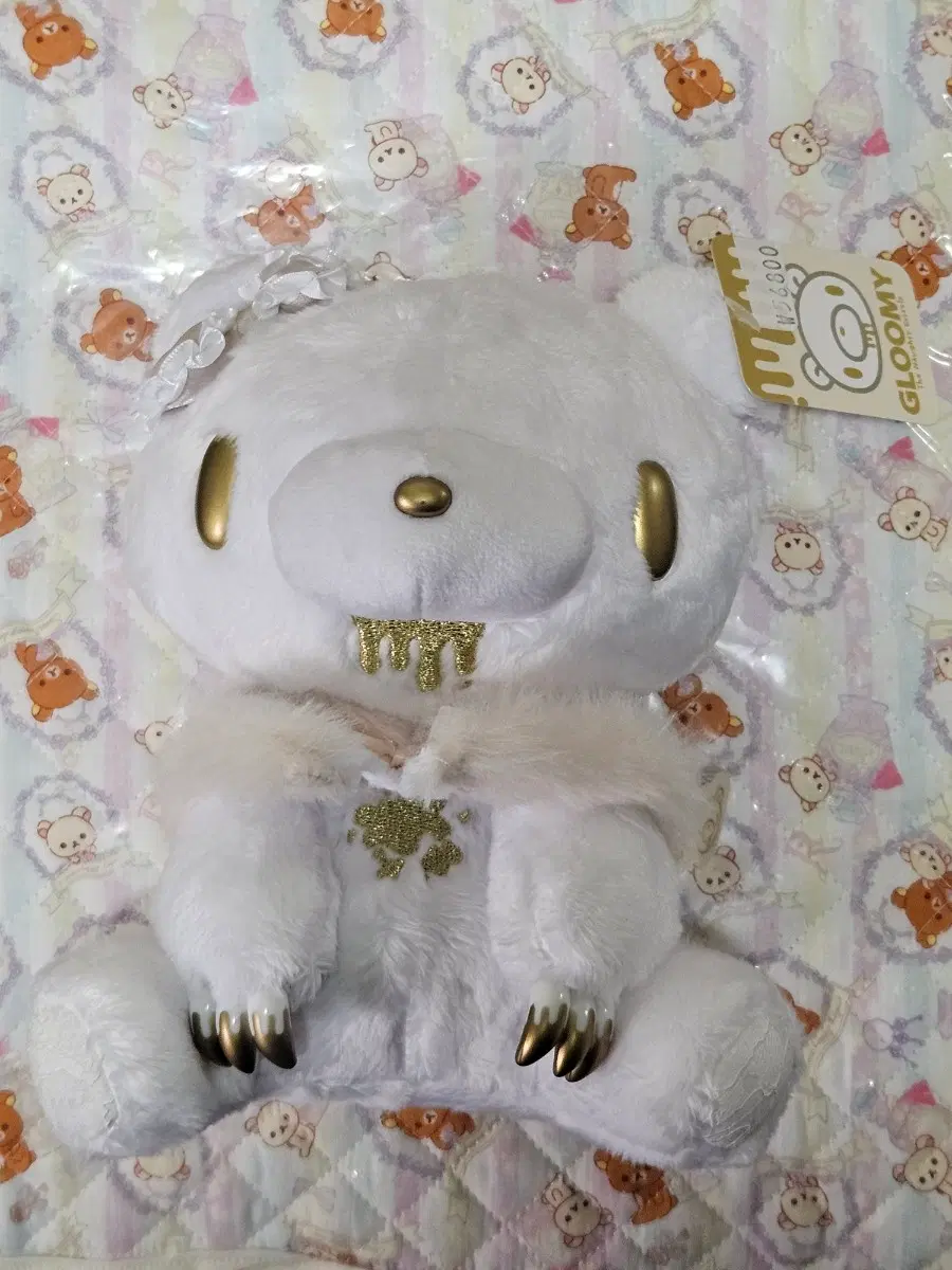 글루미 손바닥 앉은 화이트 엔젤 인형