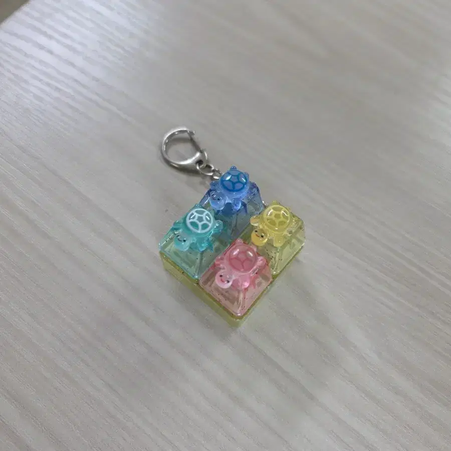 행운 거북이 키캡 키링 4종 세트