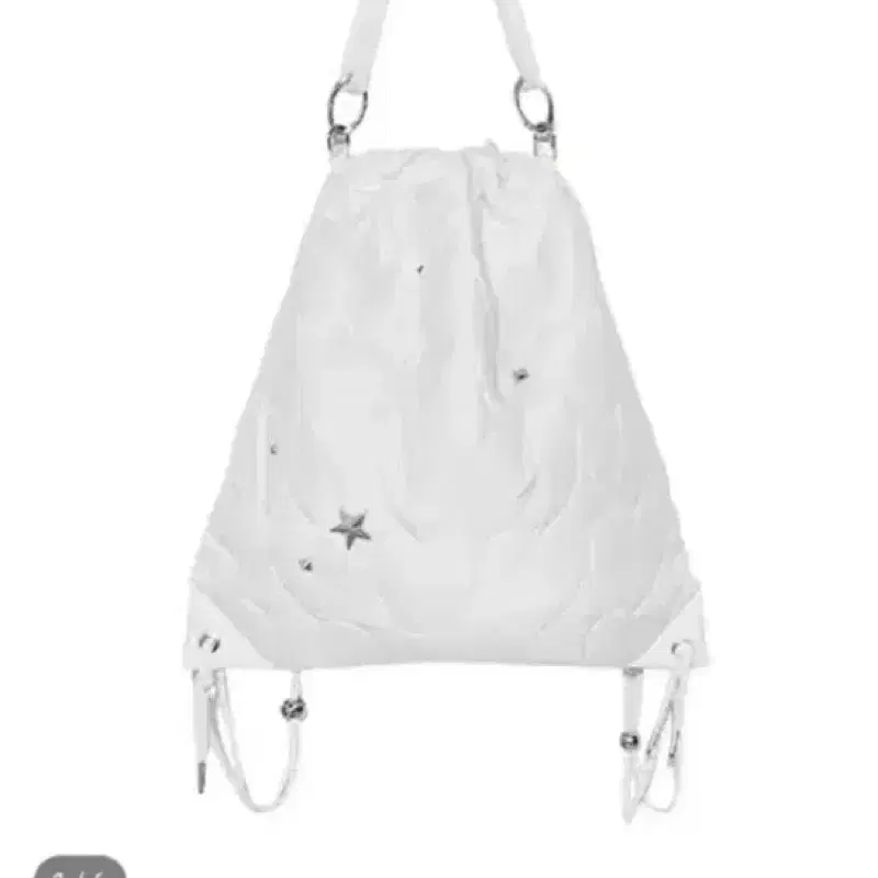 온스카 stud padded 3-way bag white