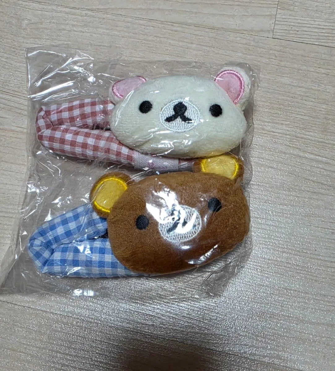 리락쿠마 인형 헤어핀 세트 새상품