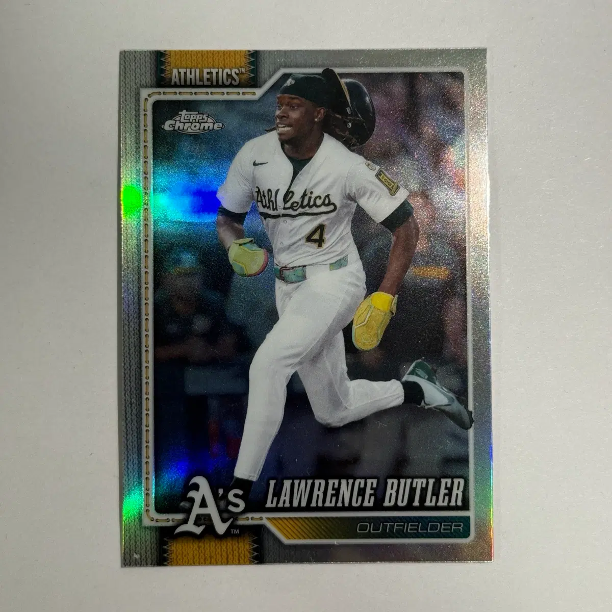 에슬레틱스 로렌스 버틀러 리플렉터 탑스크롬 MLB 야구 카드