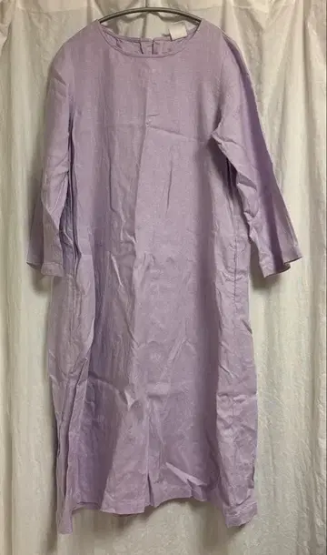 nofl 린넨 100% 원피스 라벤더색