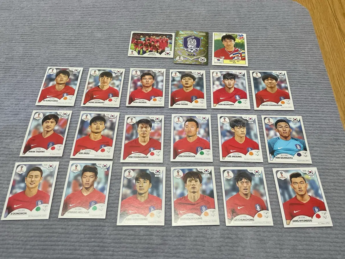 파니니 축구 스티커 국가대표팀 세트
