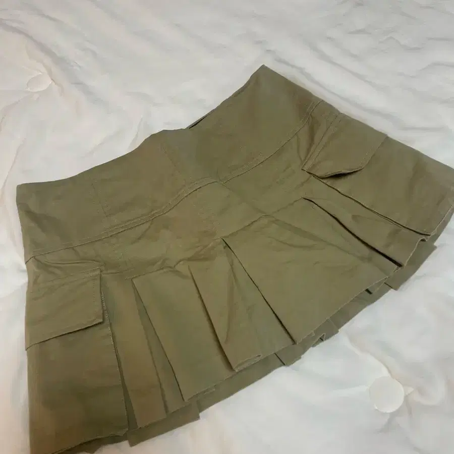 자라 카키 카고 플리츠 치마 바지