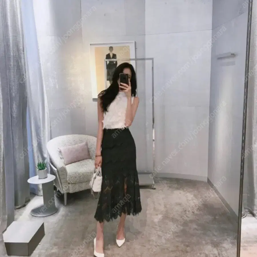 라벨르블랑 모네 레이스 스커트