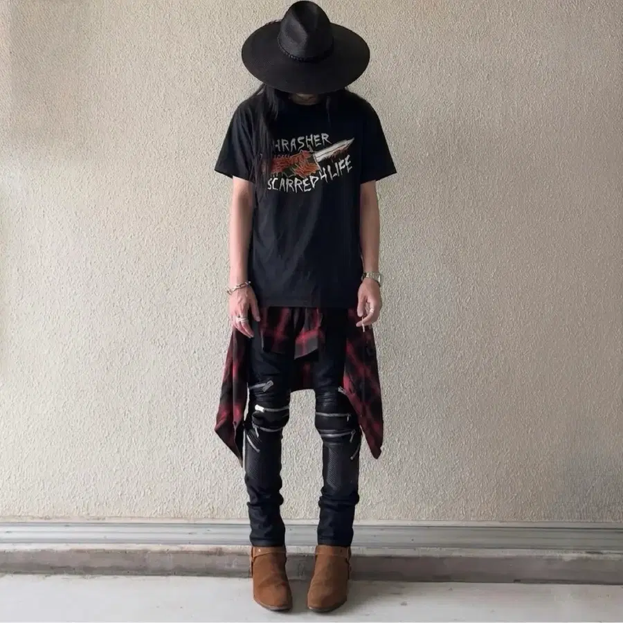 빈티지 90s Thrasher 밴드 반팔티