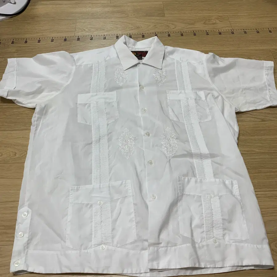 XL)멕시코산 Guayaberas Yucatecas 구아야베라 반팔 셔츠