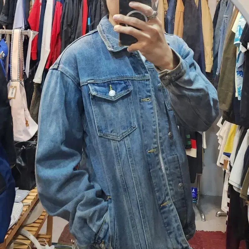 세인트페인 오버핏 데님 자켓 M