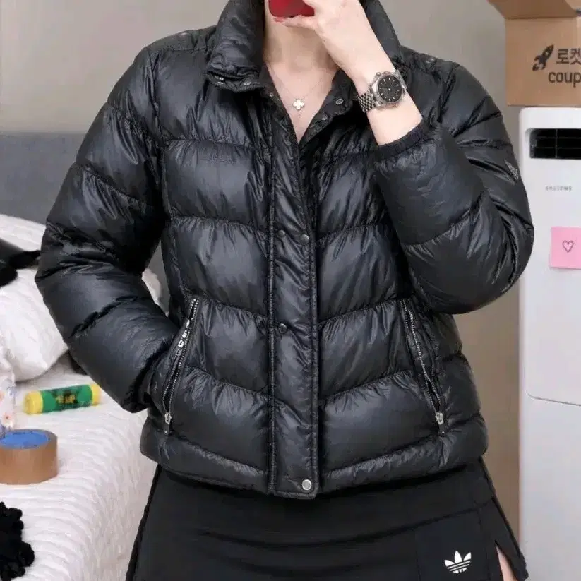 최상급 나이키 덕다운 오리털 경량 패딩 빵빵 슬림 날씬핏 S (블랙)
