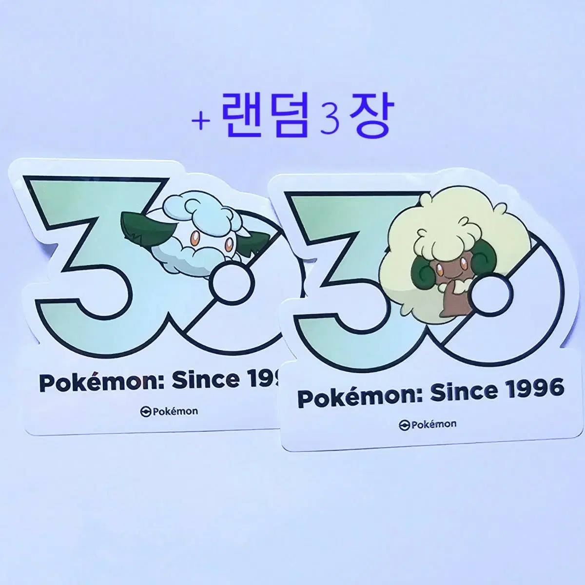 포켓몬 30주년 스티커 소미안,엘풍+랜덤 3장