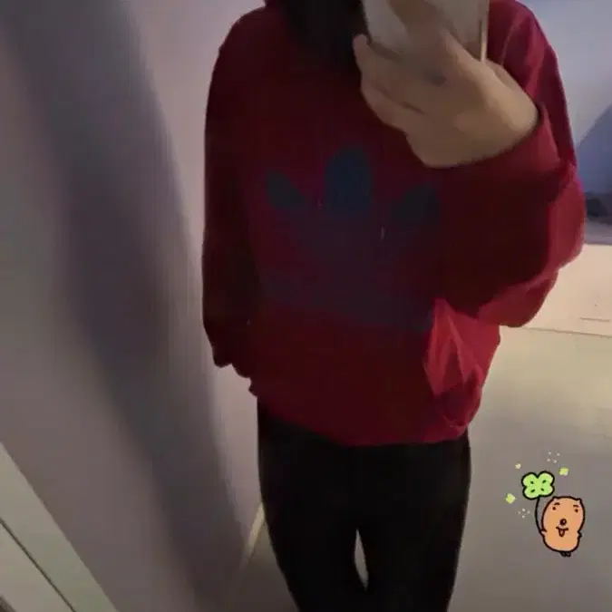 아디다스 빅로고 후드티