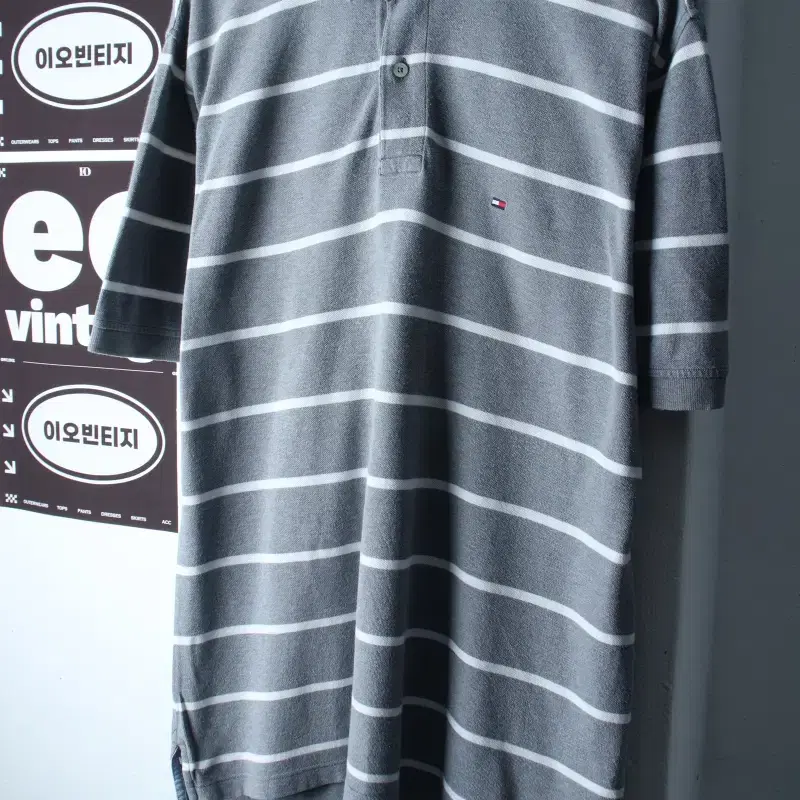 (L-2XL) 타미힐피거 반팔 카라 티셔츠 오버사이즈-H38129