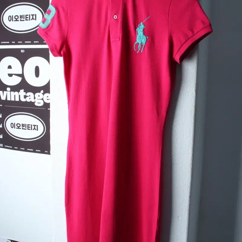 W(M-L) 폴로 랄프로렌 반팔 카라 티셔츠 원피스 드레스-H38135