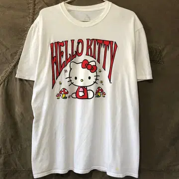 [ Sanrio ] 헬로키티 프린트 T셔츠 XL 사이즈 화이트 308