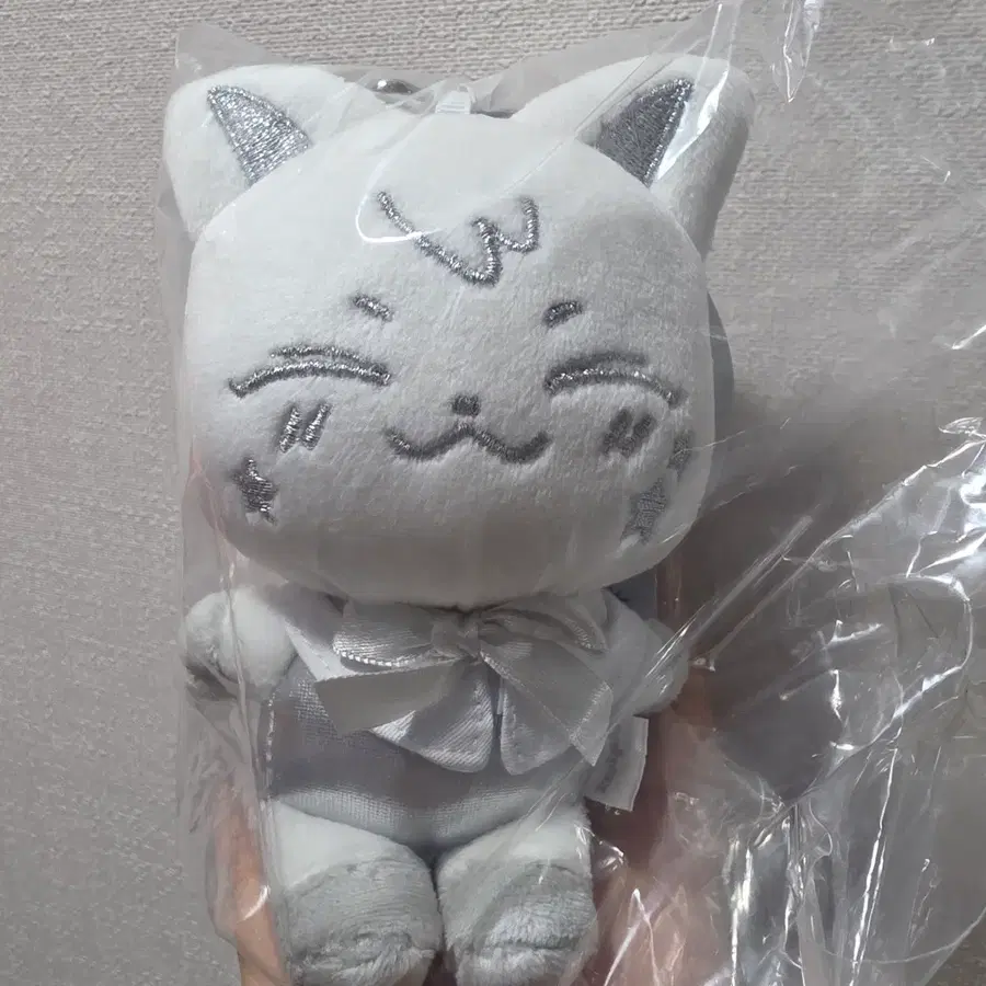 Silver tiny aniteez plush keyring SANdeoki(+pc)