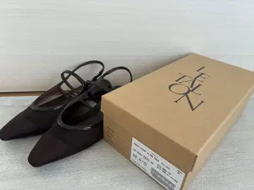 LE TALON 시어 스트랩 플랫슈즈 22.5cm 박스 있음