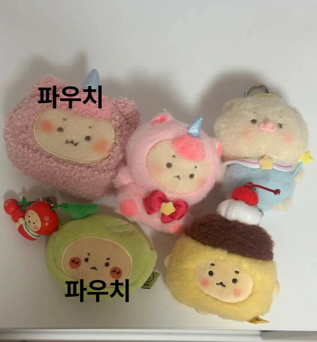 일괄) 망그러진곰 파우치 인형 키링