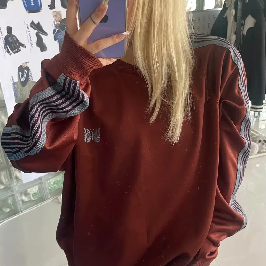 Needles 니들스 track crew neck shirt