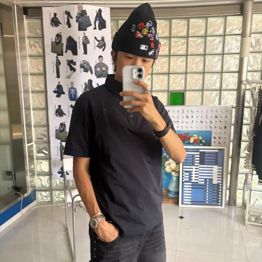 NEW ERA 뉴에라 team logo knit beanie