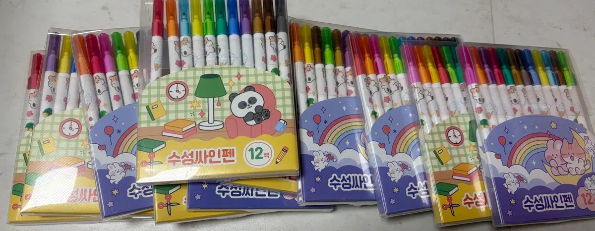 다이소싸인펜 12색 11개일괄
