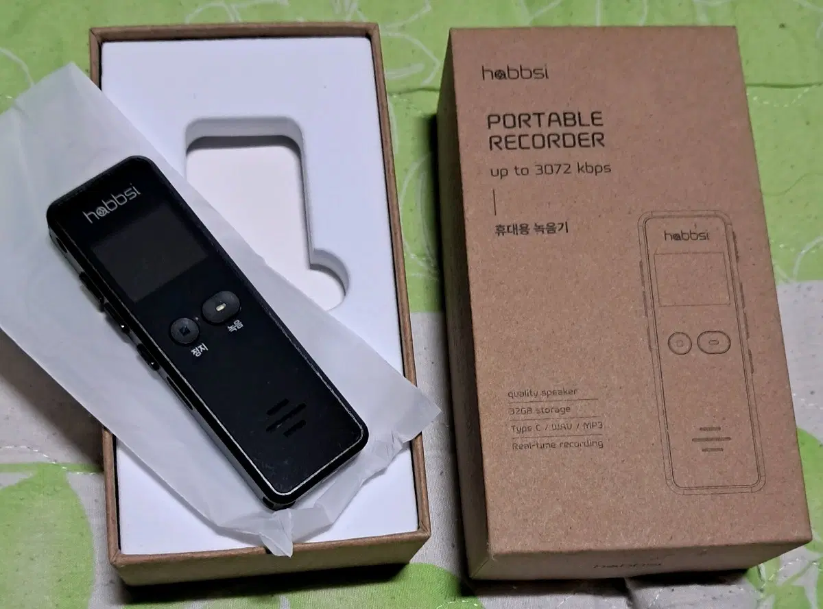 헵시 휴대용 녹음기 블랙 (32GB , 새제품)