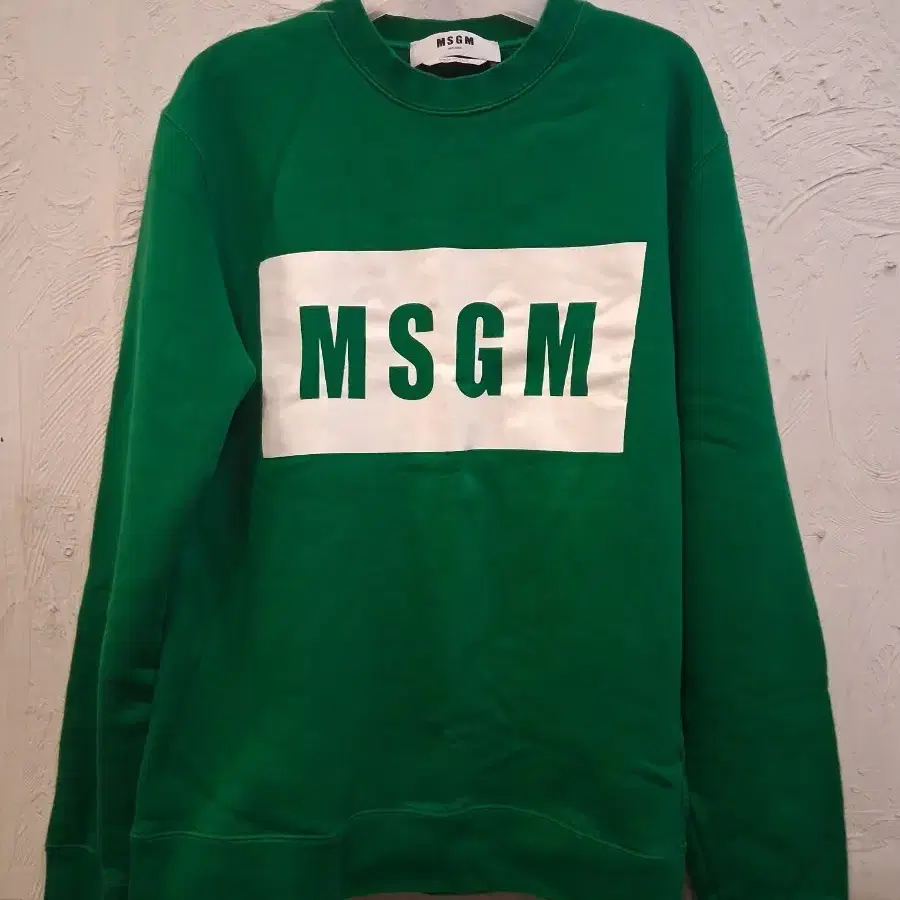 MSGM 그린 로고 맨투맨