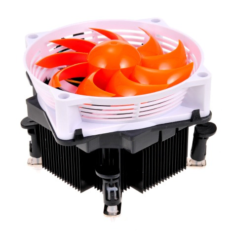 100mm 유체베어링 4핀 공랭 CPU 쿨러 오렌지