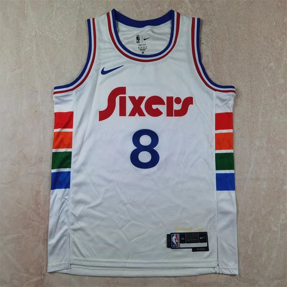 NBA 필라델피아 76ers 조지 8번 시티 에디션 농구 유니폼 남성용 저지