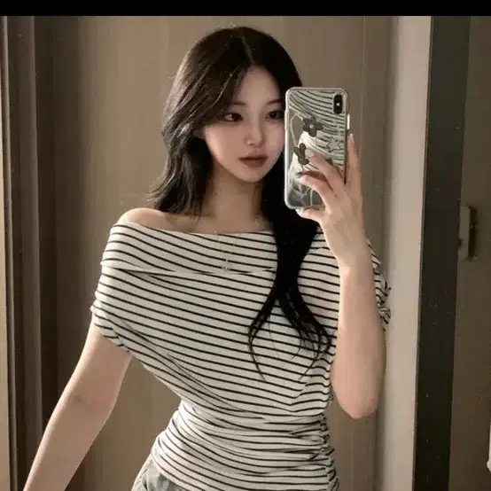 스트라이프 오프숄더